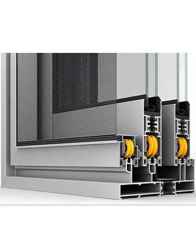 SD-32 Wärmegedämmtes minimalistisches Aluminium-Schiebesystem